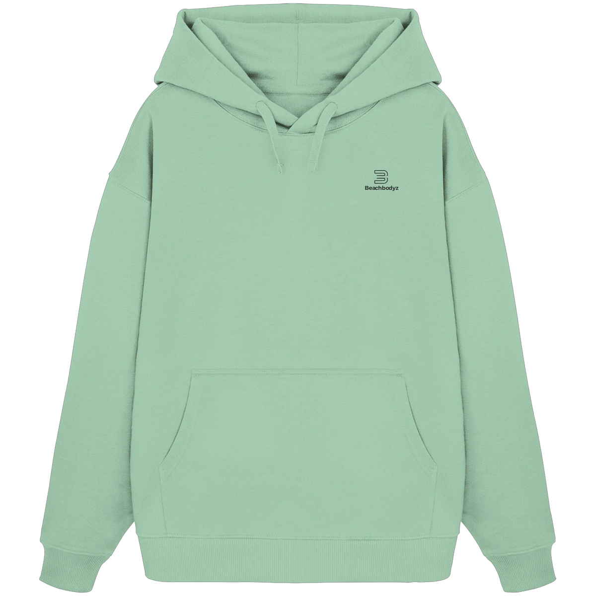 Standard Oversize Hoodie 350 g/m² – Bio-Baumwolle, schwarze Stickerei