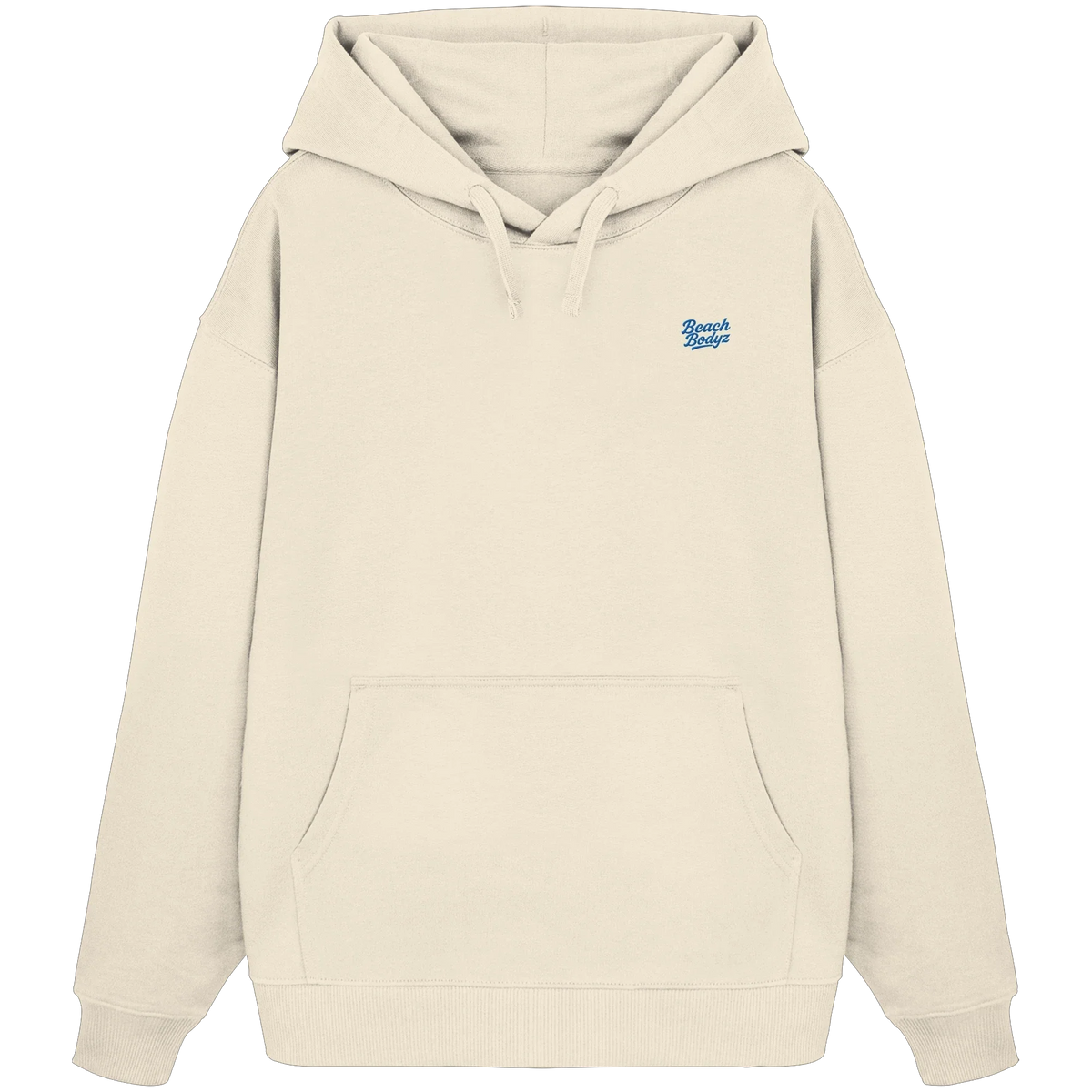 Motion Oversize Hoodie 350 g/m² – Bio-Baumwolle, blaue Stickerei