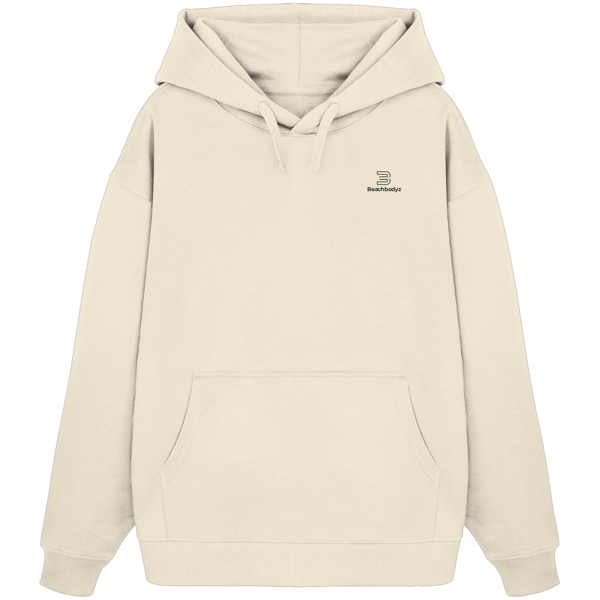 Standard Oversize Hoodie 350 g/m² – Bio-Baumwolle, schwarze Stickerei