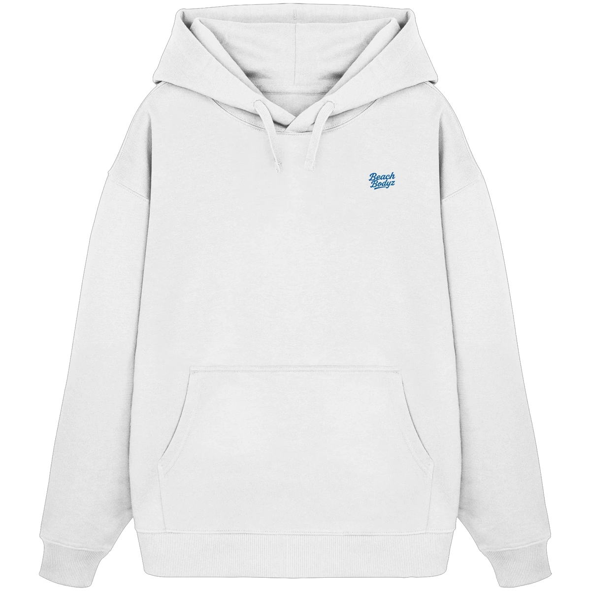 Motion Oversize Hoodie 350 g/m² – Bio-Baumwolle, blaue Stickerei