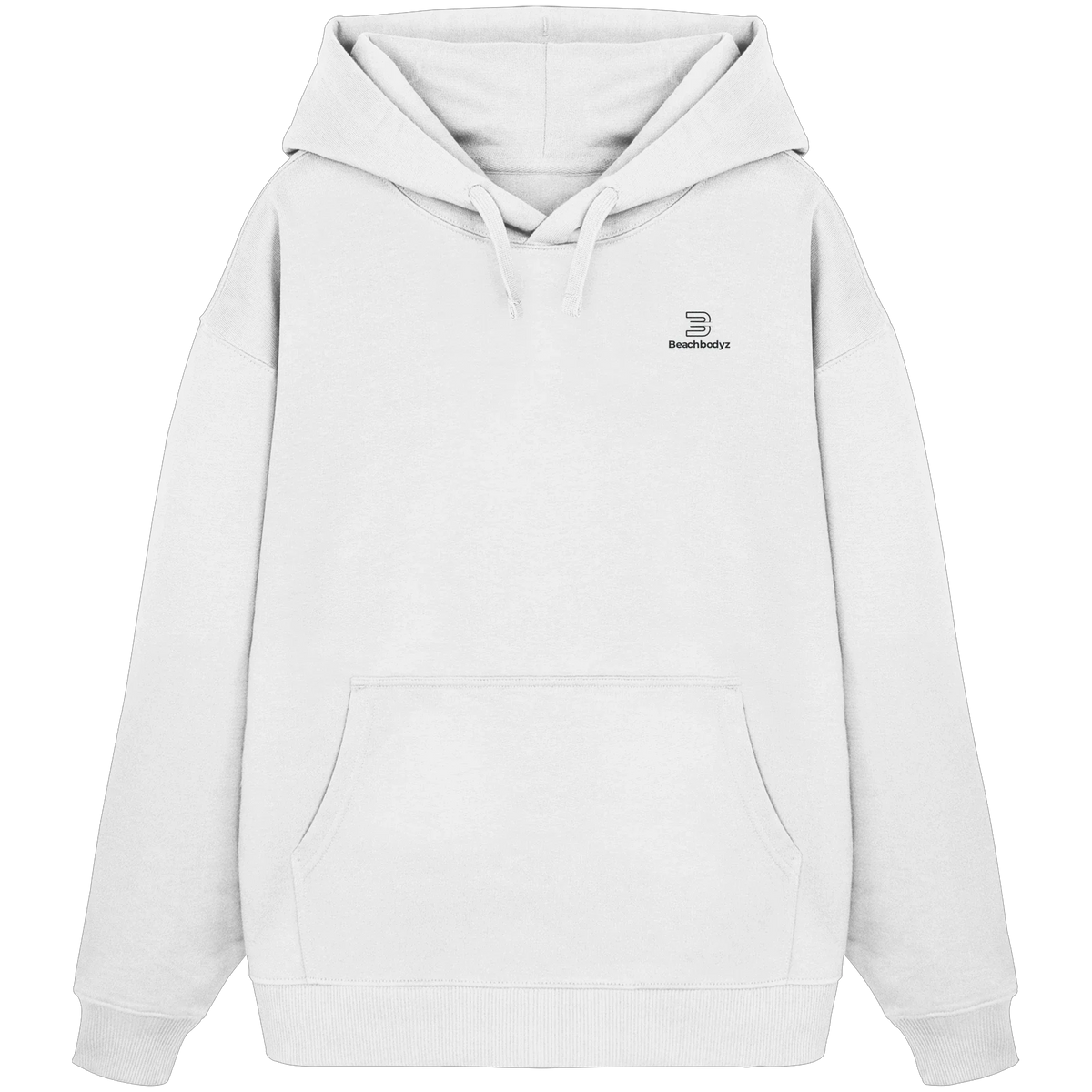 Standard Oversize Hoodie 350 g/m² – Bio-Baumwolle, schwarze Stickerei