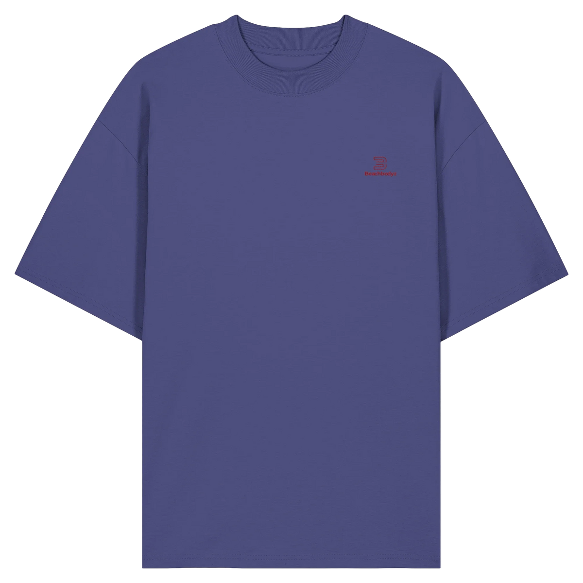 Essential Oversize T-Shirt 200 g/m² – Bio-Baumwolle, rote Stickerei