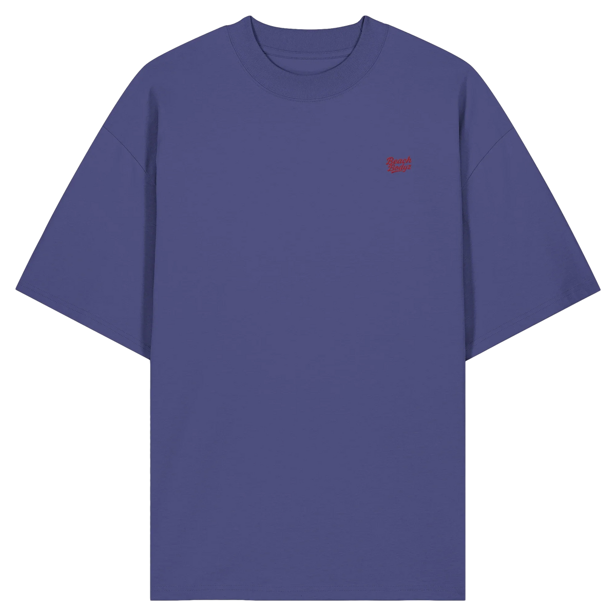 Power Oversize T-Shirt 200 g/m² – Bio-Baumwolle, rote Stickerei