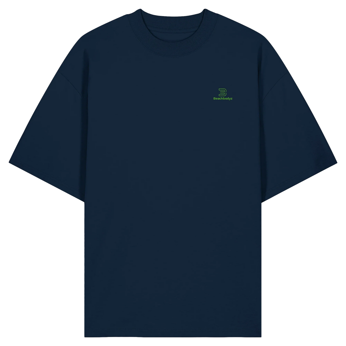 Core Oversize T-Shirt 200 g/m² – Bio-Baumwolle, grüne Stickerei
