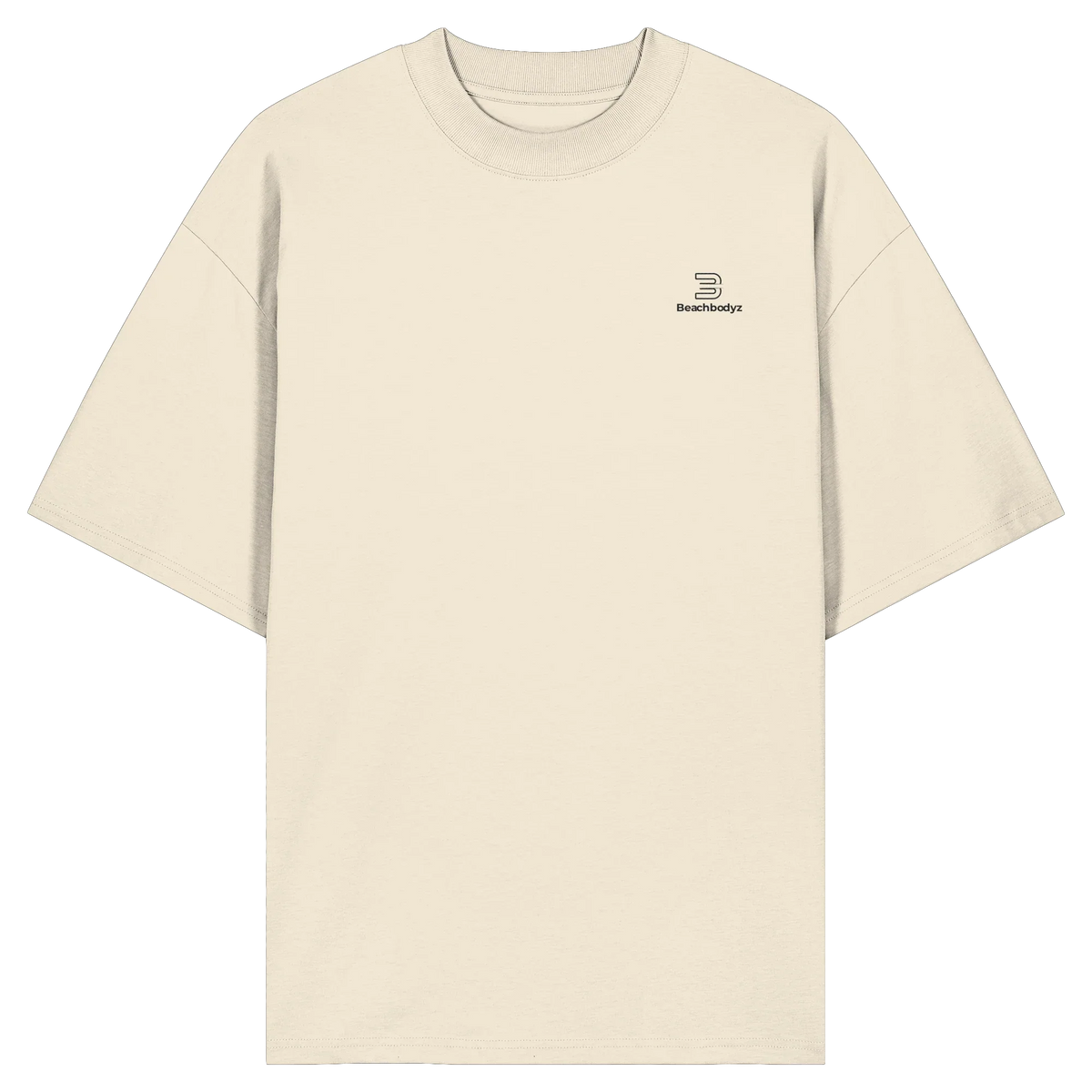 Standard Oversize T-Shirt 200 g/m² – Bio-Baumwolle, schwarze Stickerei