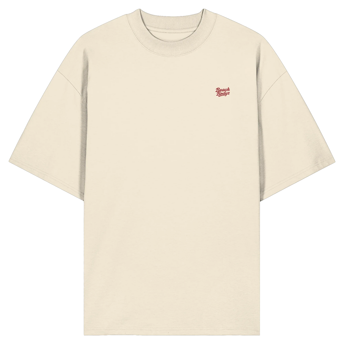 Power Oversize T-Shirt 200 g/m² – Bio-Baumwolle, rote Stickerei