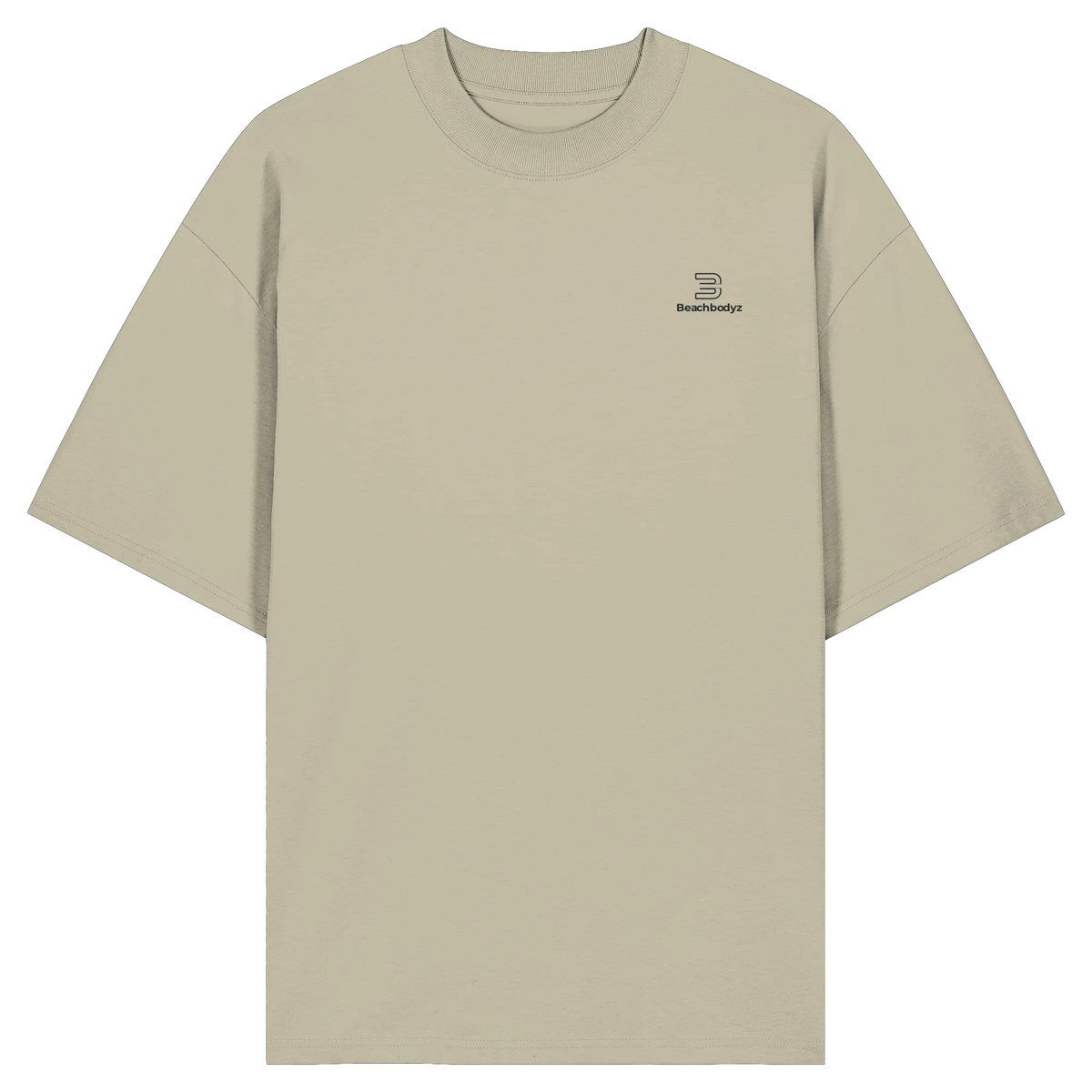 Standard Oversize T-Shirt 200 g/m² – Bio-Baumwolle, schwarze Stickerei