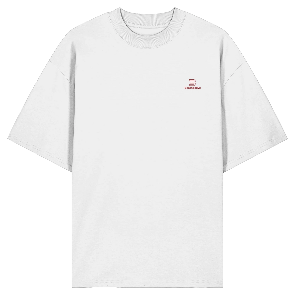 Essential Oversize T-Shirt 200 g/m² – Bio-Baumwolle, rote Stickerei
