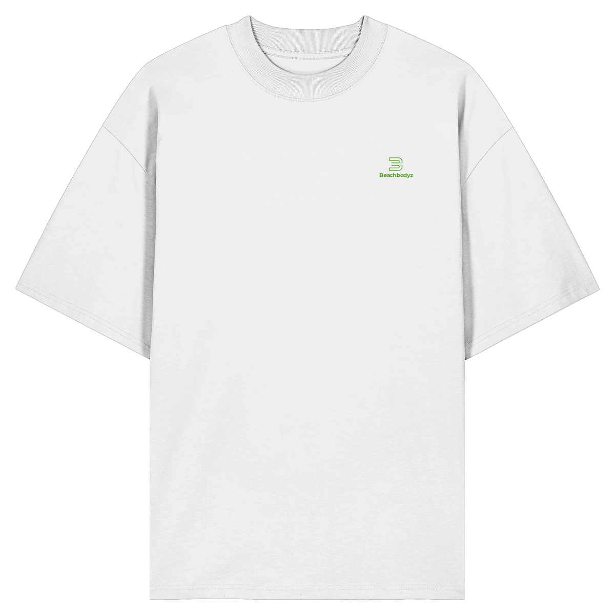 Core Oversize T-Shirt 200 g/m² – Bio-Baumwolle, grüne Stickerei