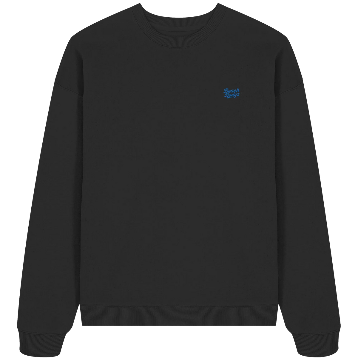 Motion Oversize Sweatshirt 350 g/m² – Bio-Baumwolle, blaue Stickerei