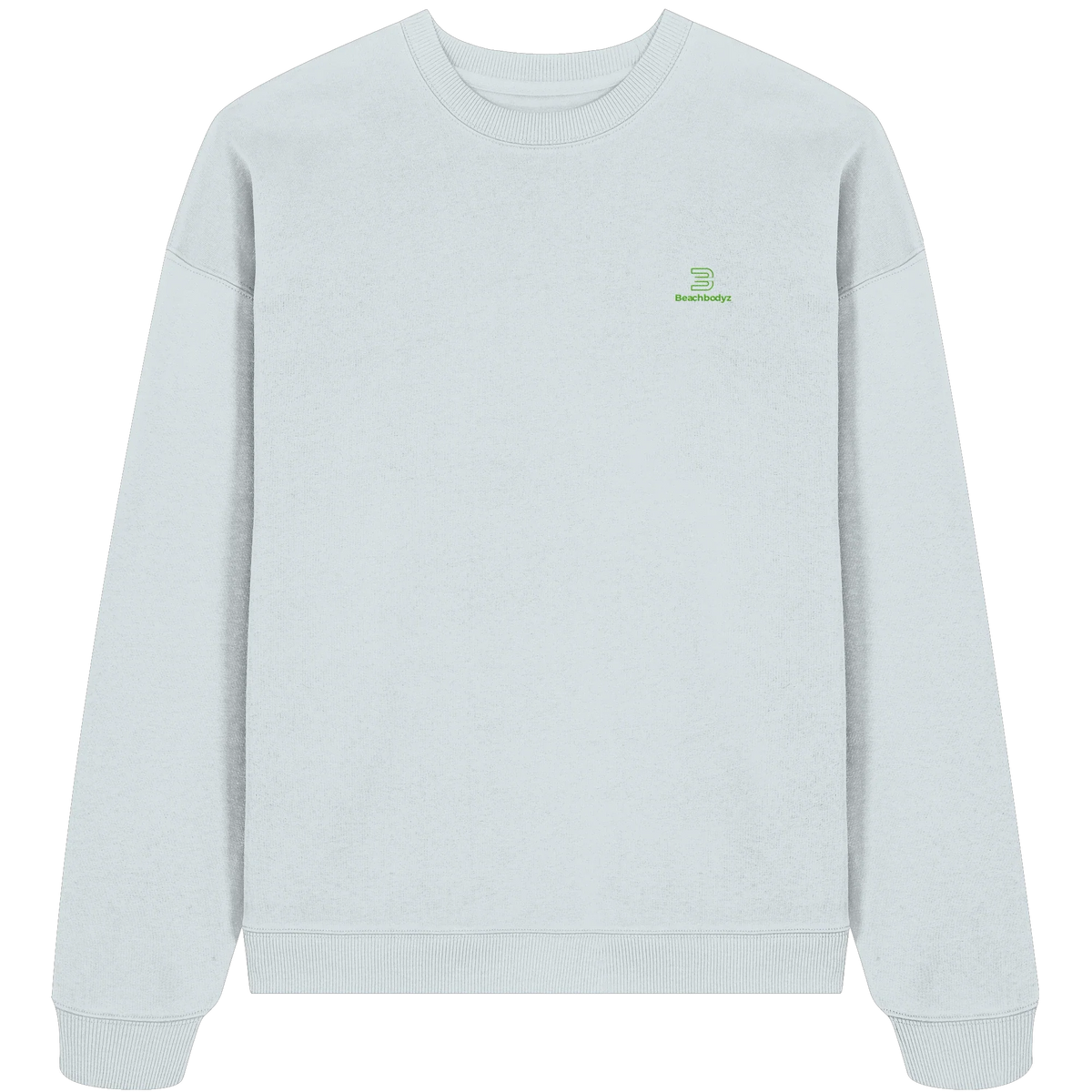 Core Oversize Sweatshirt 350 g/m² – Bio-Baumwolle, grüne Stickerei