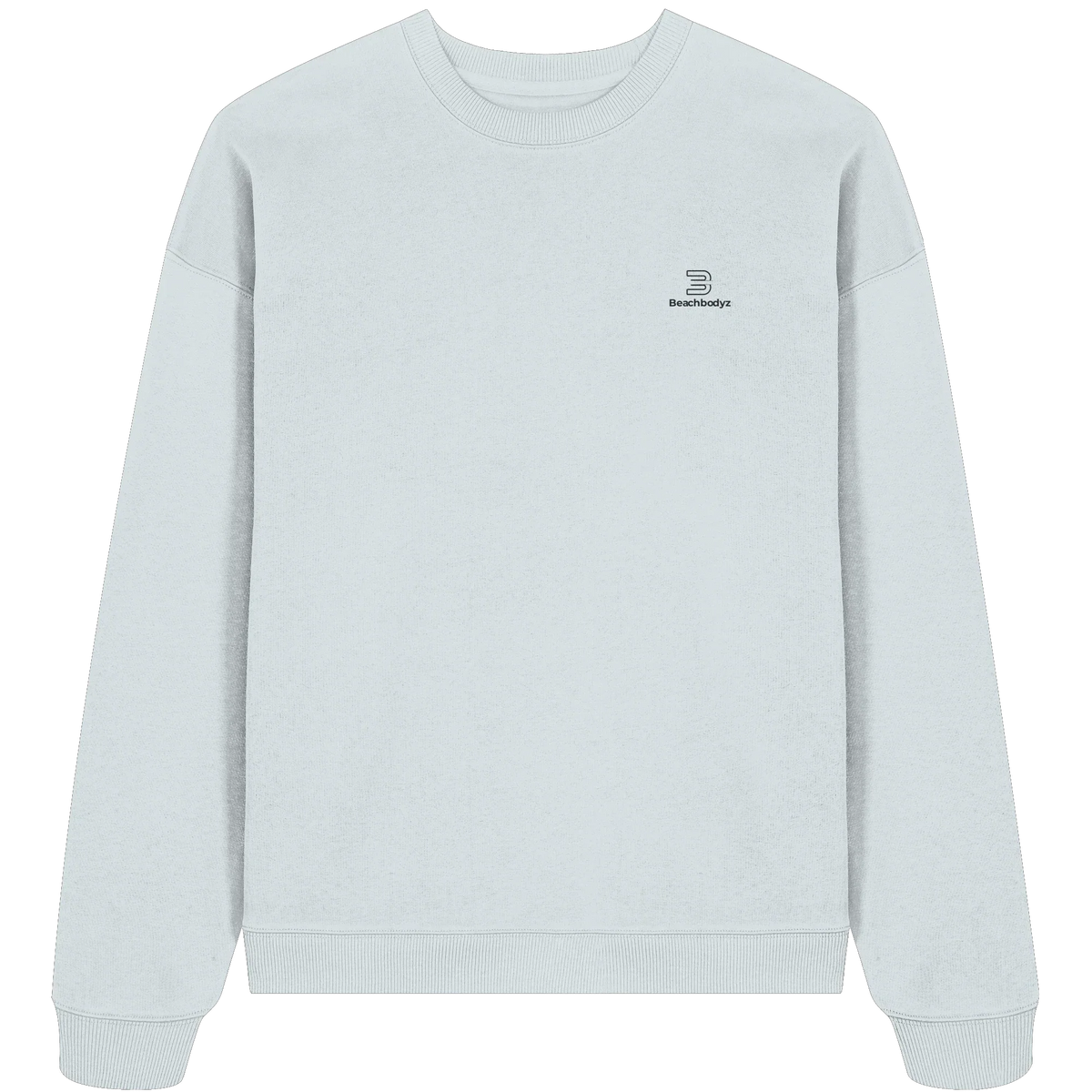 Standard Oversize Sweatshirt 350 g/m² – Bio-Baumwolle, schwarze Stickerei