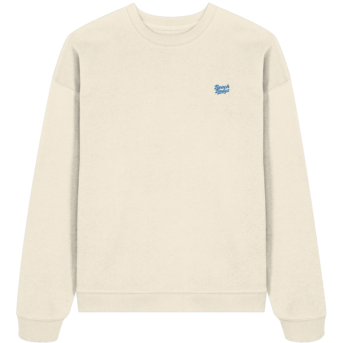 Motion Oversize Sweatshirt 350 g/m² – Bio-Baumwolle, blaue Stickerei