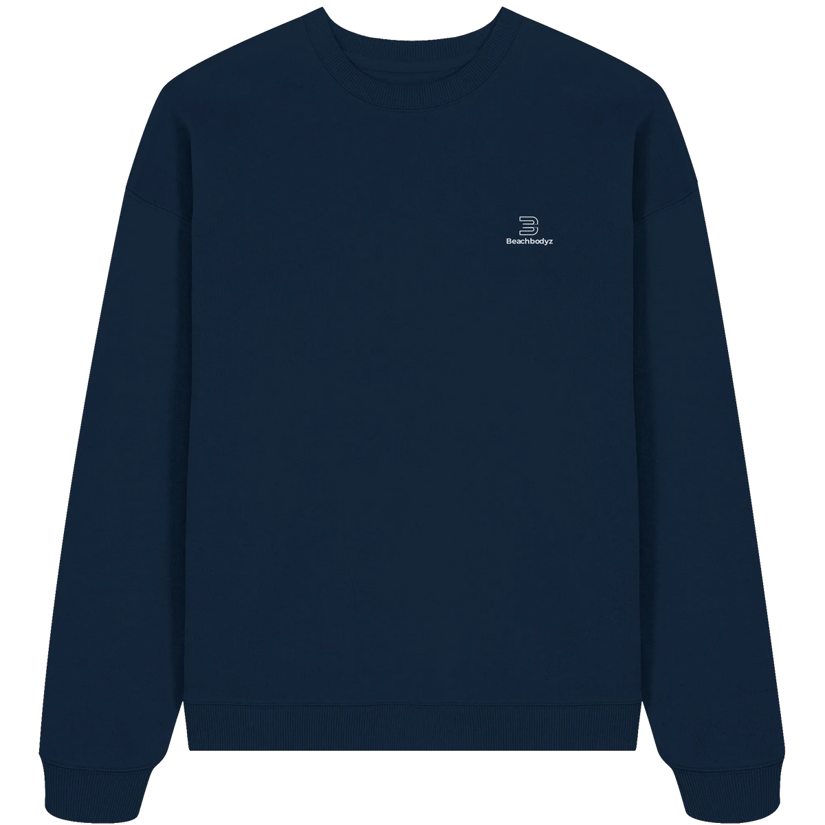 Identity Oversize Sweatshirt 350 g/m² – Bio-Baumwolle, weiße Stickerei