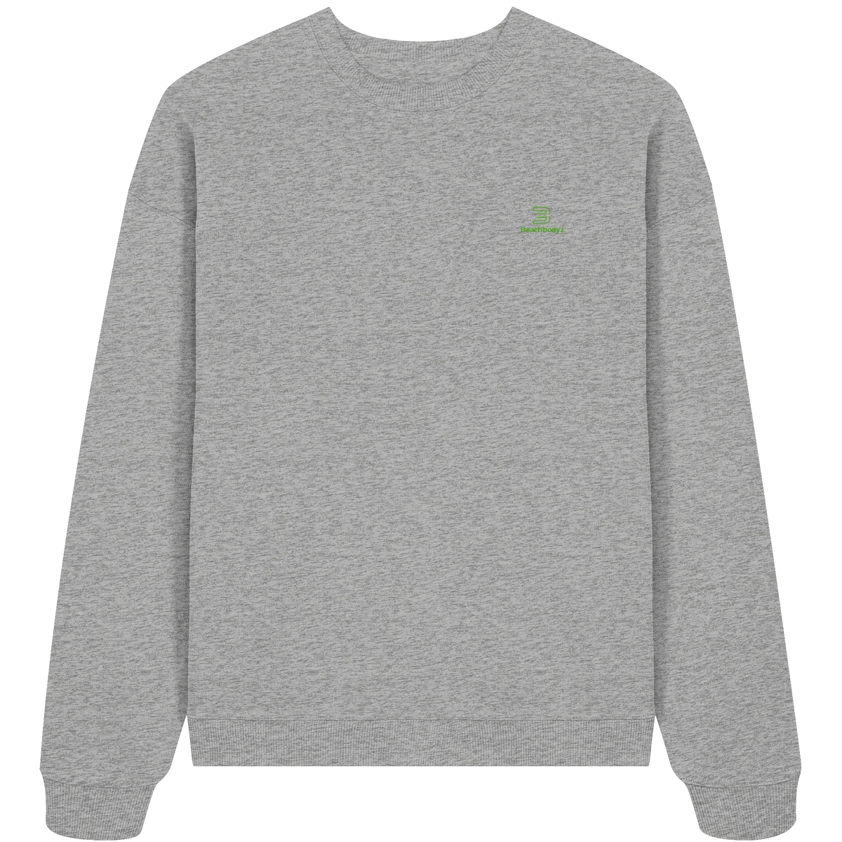 Core Oversize Sweatshirt 350 g/m² – Bio-Baumwolle, grüne Stickerei
