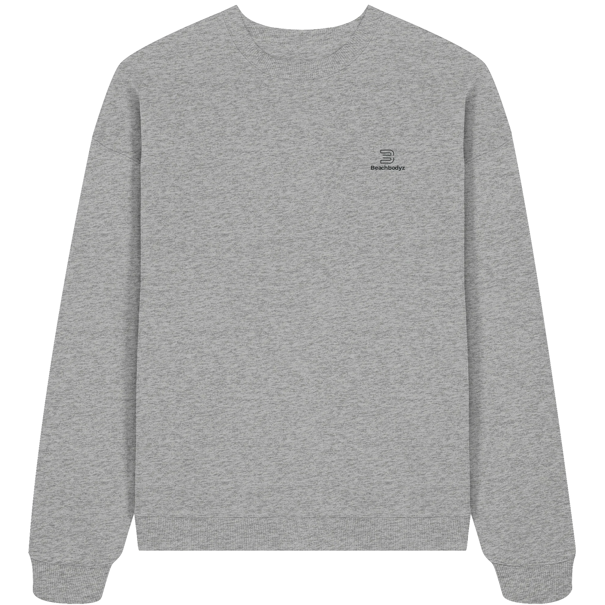 Standard Oversize Sweatshirt 350 g/m² – Bio-Baumwolle, schwarze Stickerei