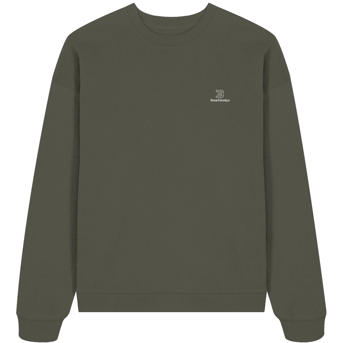 Identity Oversize Sweatshirt 350 g/m² – Bio-Baumwolle, weiße Stickerei
