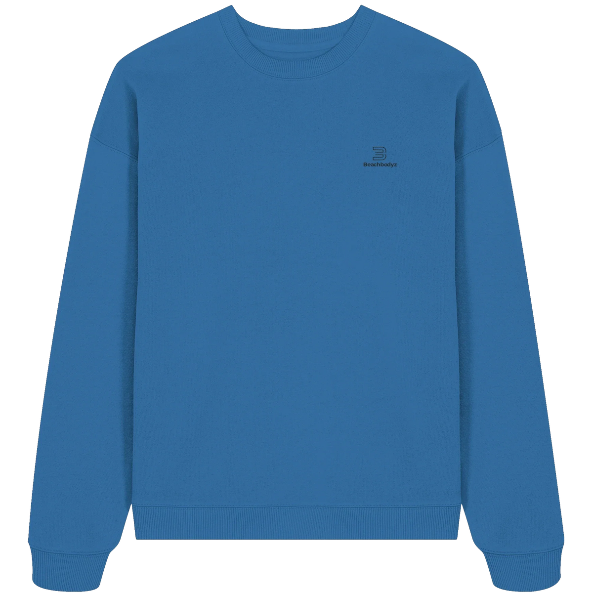 Standard Oversize Sweatshirt 350 g/m² – Bio-Baumwolle, schwarze Stickerei