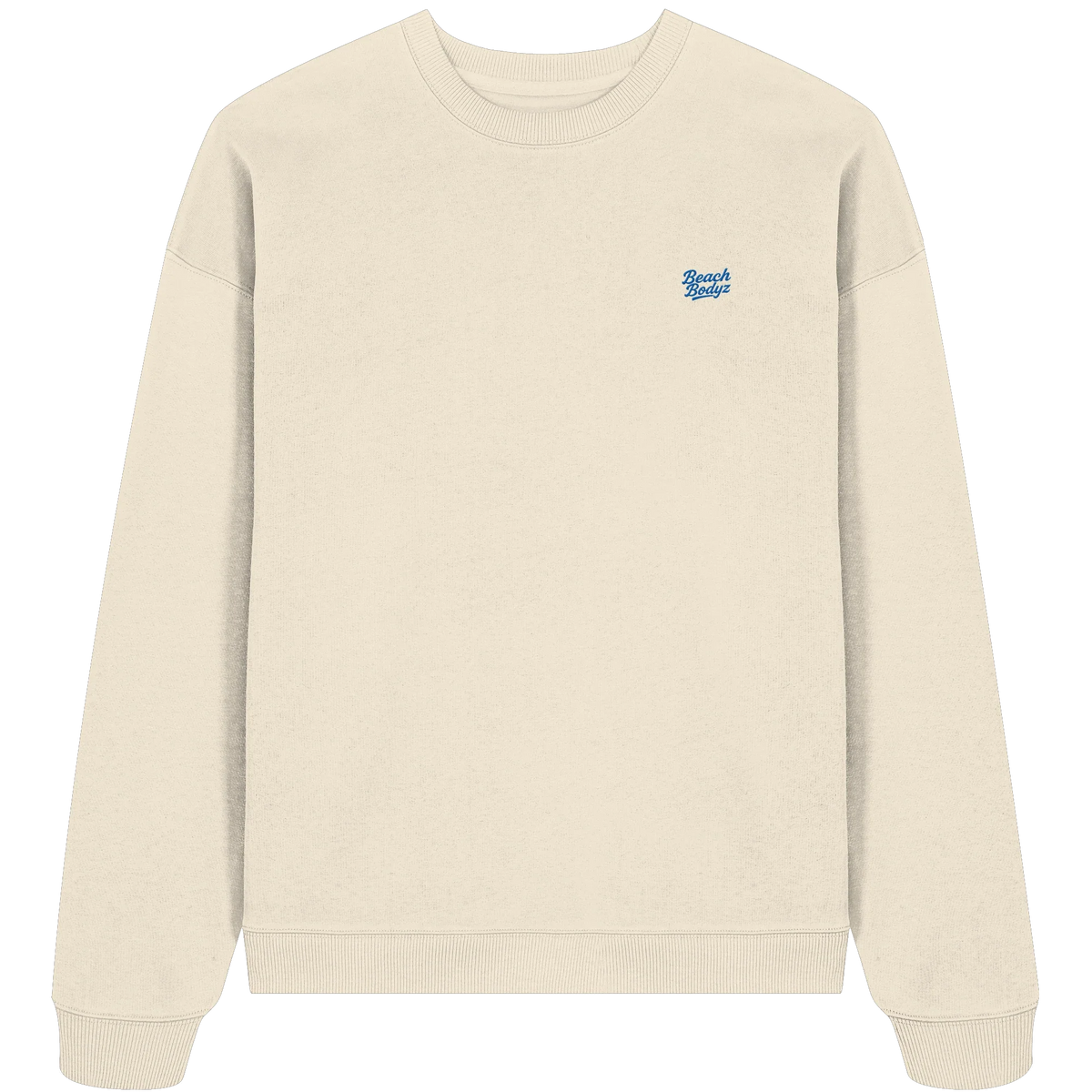 Motion Oversize Sweatshirt 350 g/m² – Bio-Baumwolle, blaue Stickerei