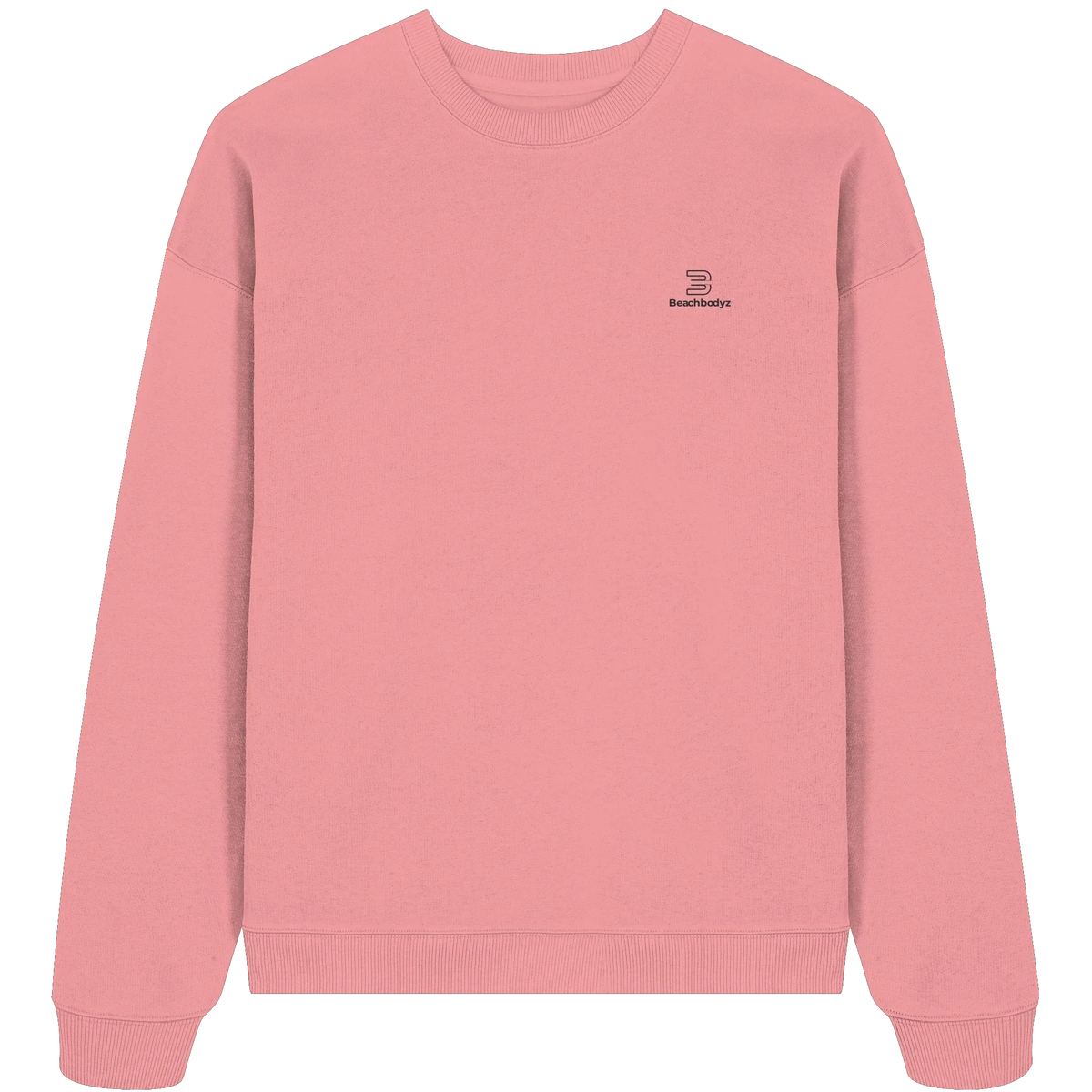 Standard Oversize Sweatshirt 350 g/m² – Bio-Baumwolle, schwarze Stickerei