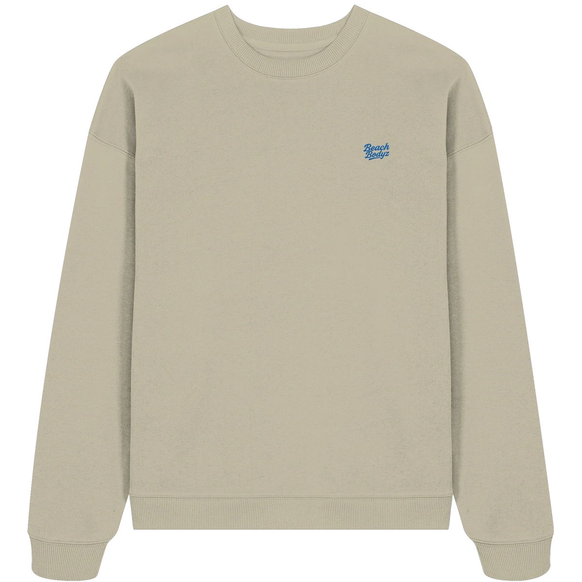 Motion Oversize Sweatshirt 350 g/m² – Bio-Baumwolle, blaue Stickerei