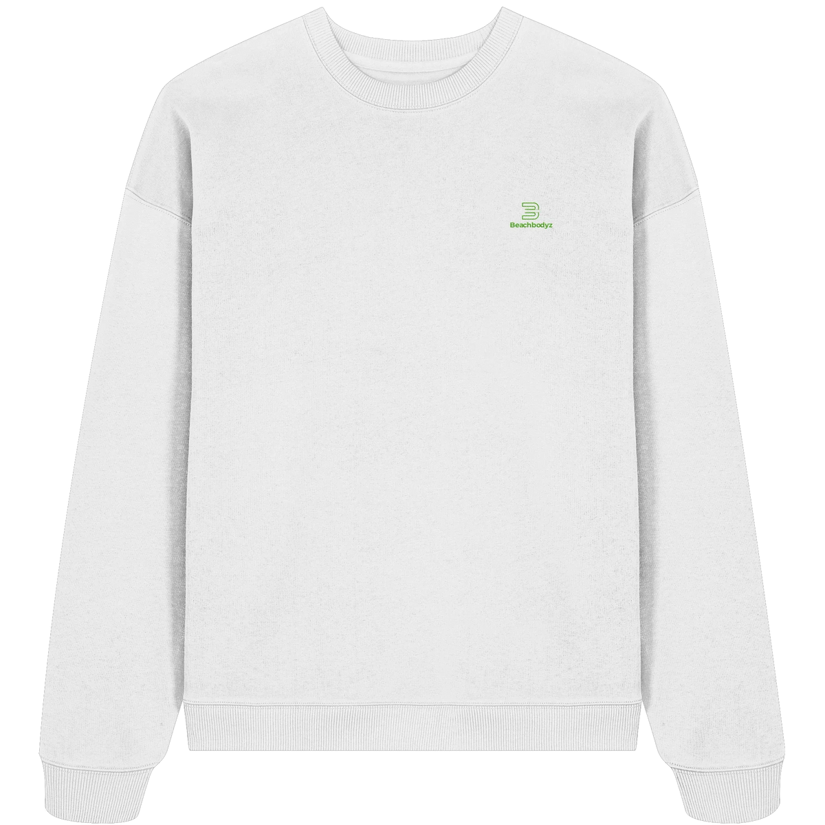 Core Oversize Sweatshirt 350 g/m² – Bio-Baumwolle, grüne Stickerei
