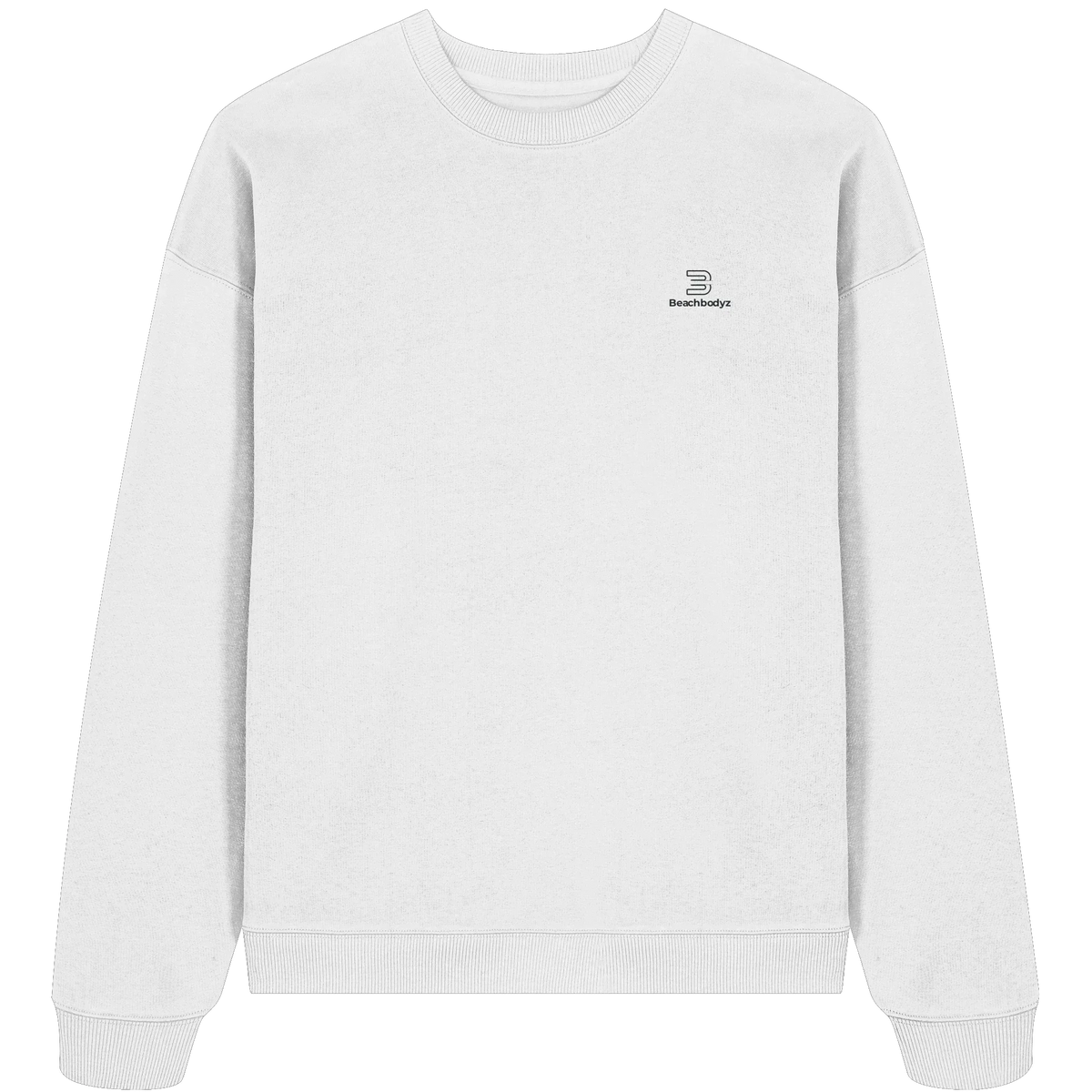 Standard Oversize Sweatshirt 350 g/m² – Bio-Baumwolle, schwarze Stickerei