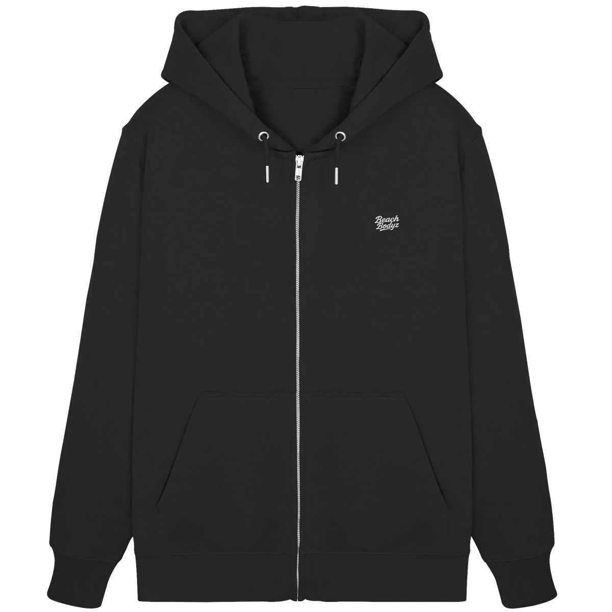 Signature Zip Hoodie 350 g/m² – Bio-Baumwolle, weiße Stickerei