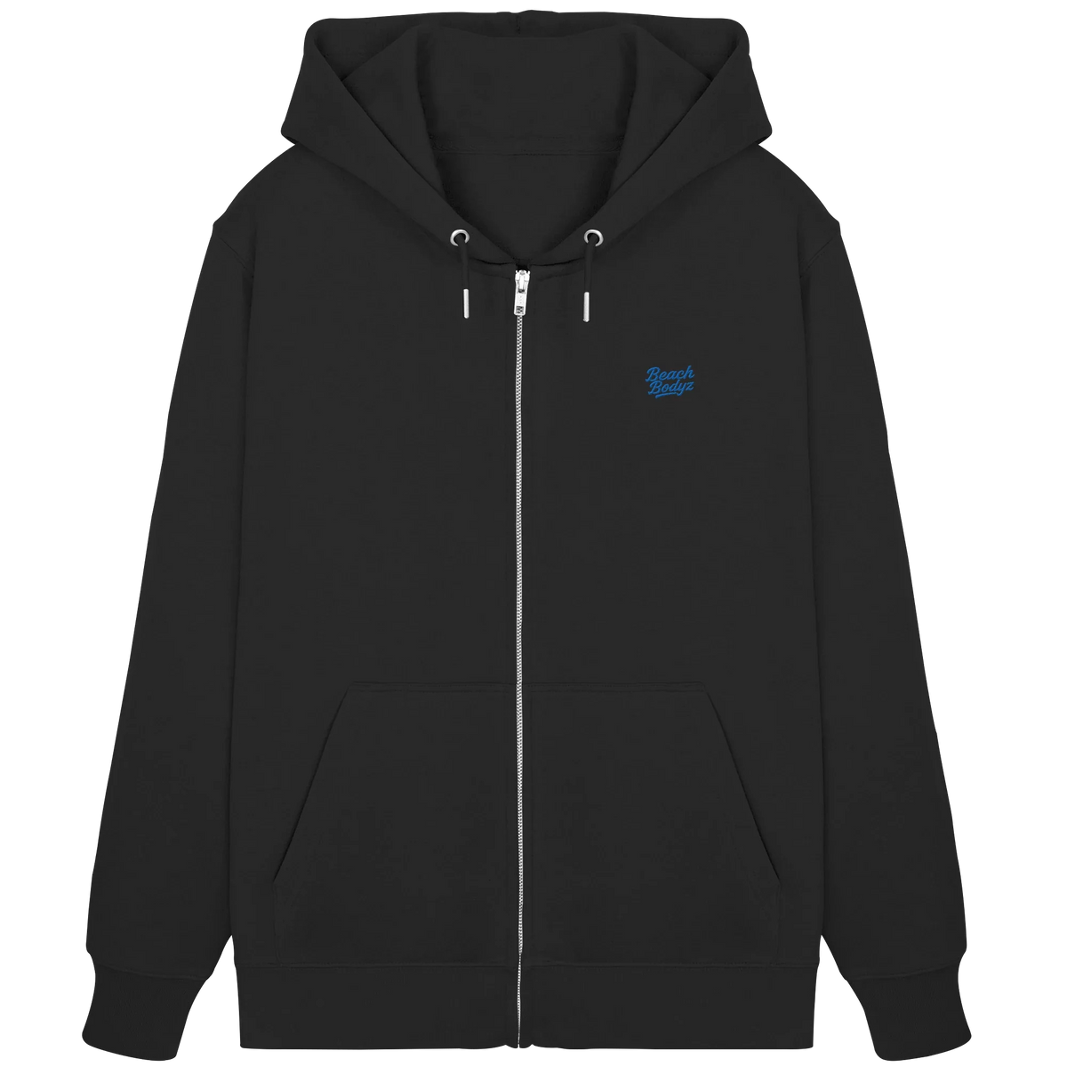 Motion Zip Hoodie 350 g/m² – Bio-Baumwolle, blaue Stickerei