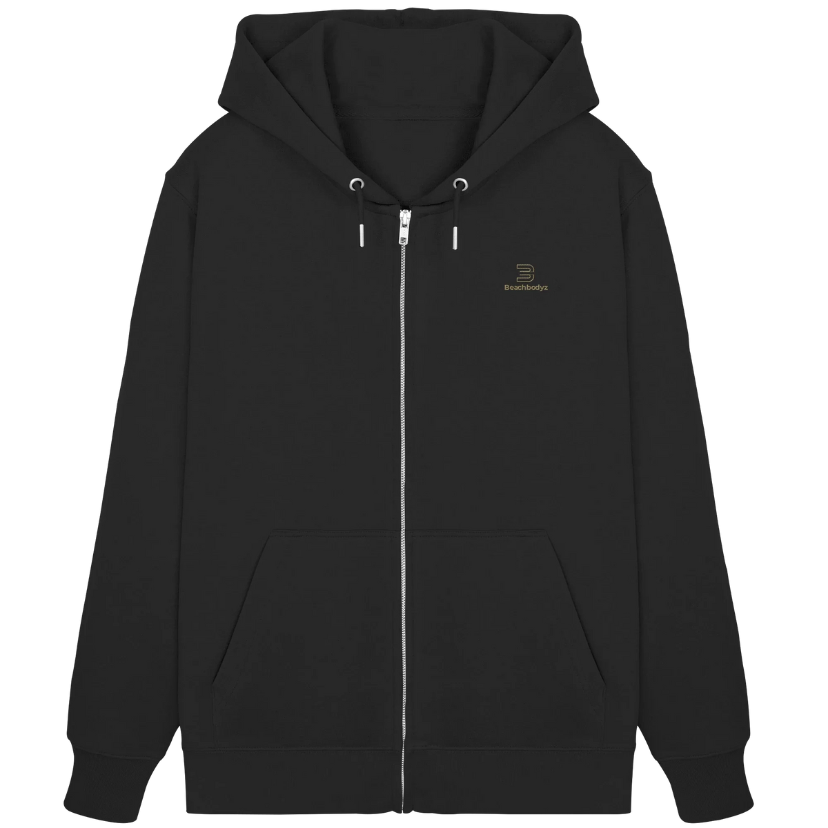 Silence Zip Hoodie 350 g/m² – Bio-Baumwolle, goldene Stickerei