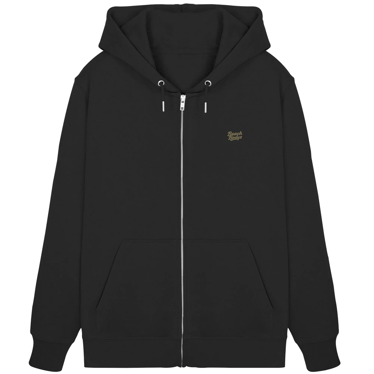 Authentic Zip Hoodie 350 g/m² – Bio-Baumwolle, goldene Stickerei