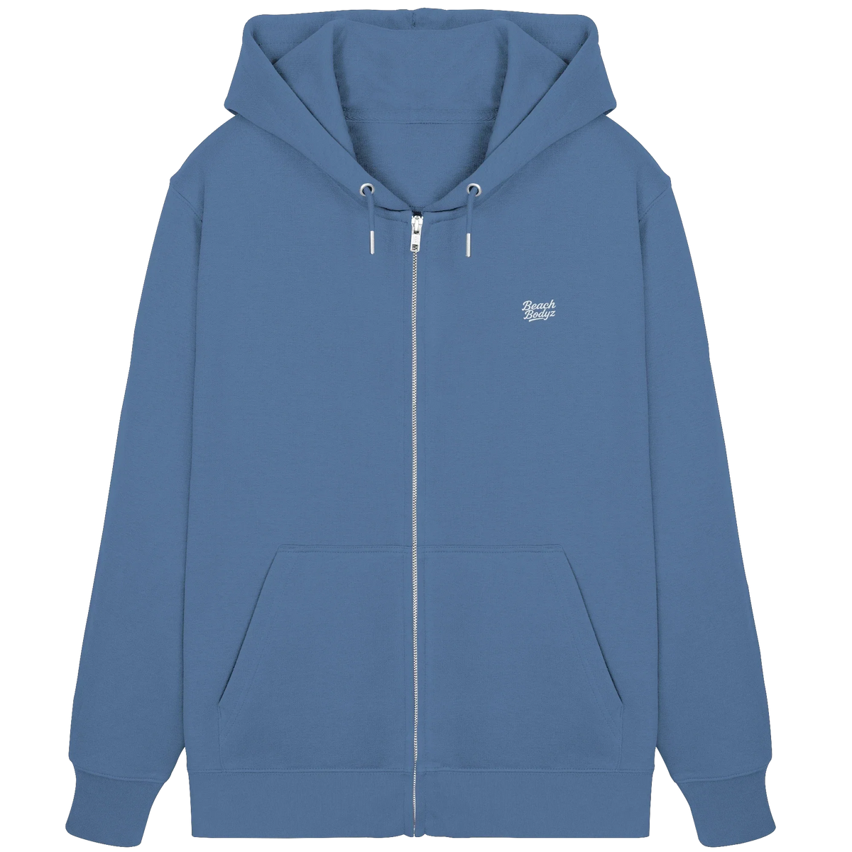 Signature Zip Hoodie 350 g/m² – Bio-Baumwolle, weiße Stickerei