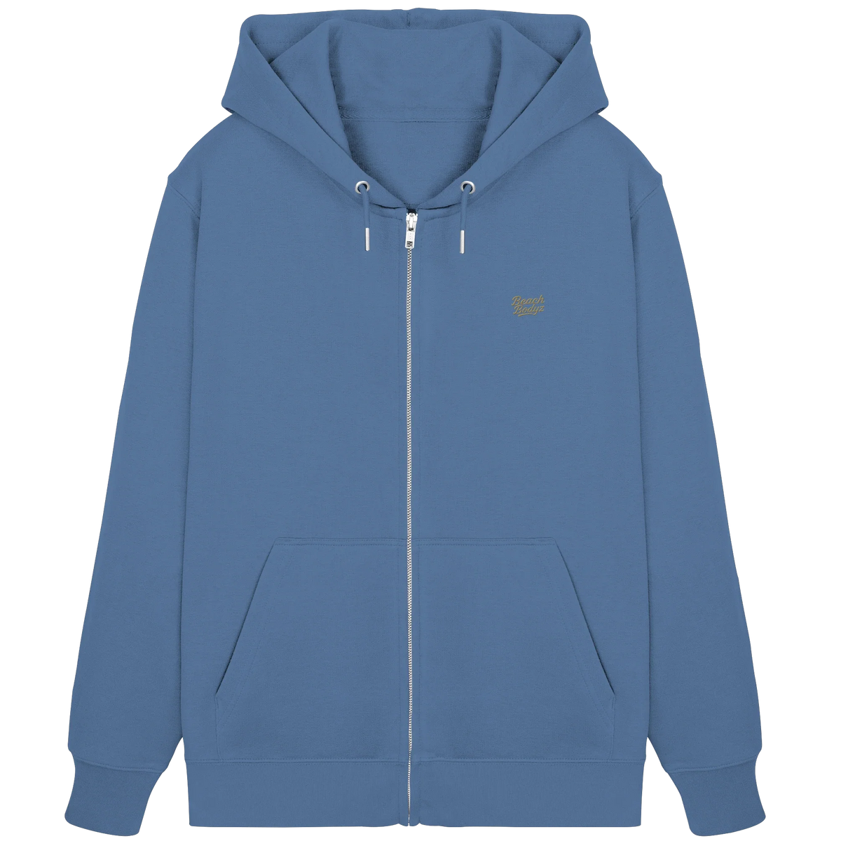 Authentic Zip Hoodie 350 g/m² – Bio-Baumwolle, goldene Stickerei