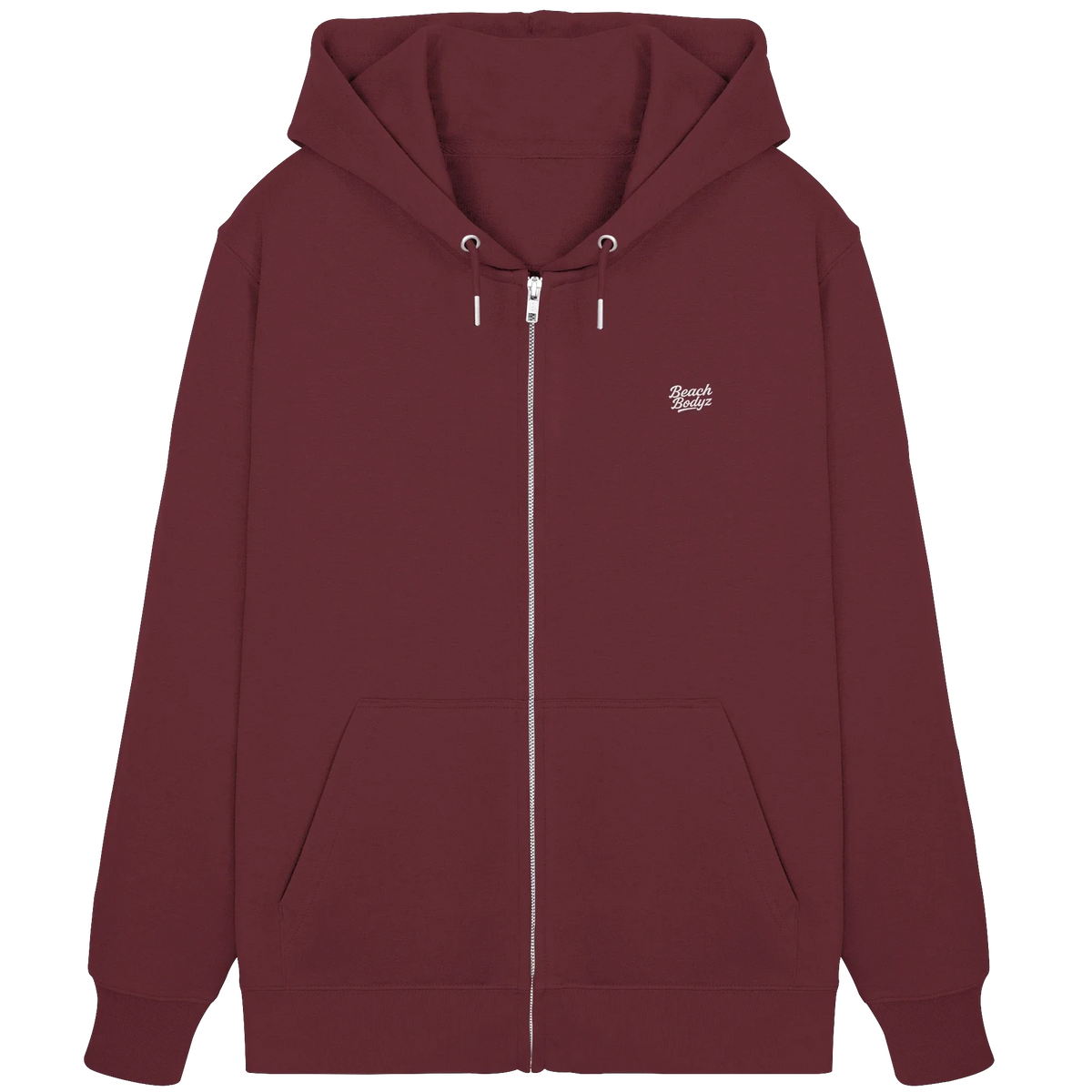 Signature Zip Hoodie 350 g/m² – Bio-Baumwolle, weiße Stickerei