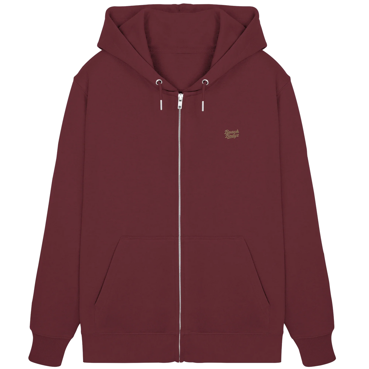 Authentic Zip Hoodie 350 g/m² – Bio-Baumwolle, goldene Stickerei