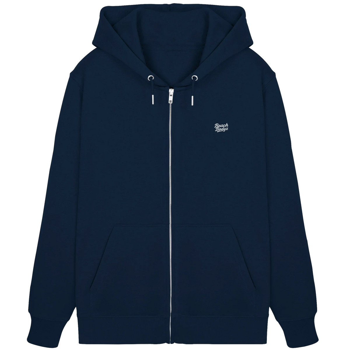 Signature Zip Hoodie 350 g/m² – Bio-Baumwolle, weiße Stickerei