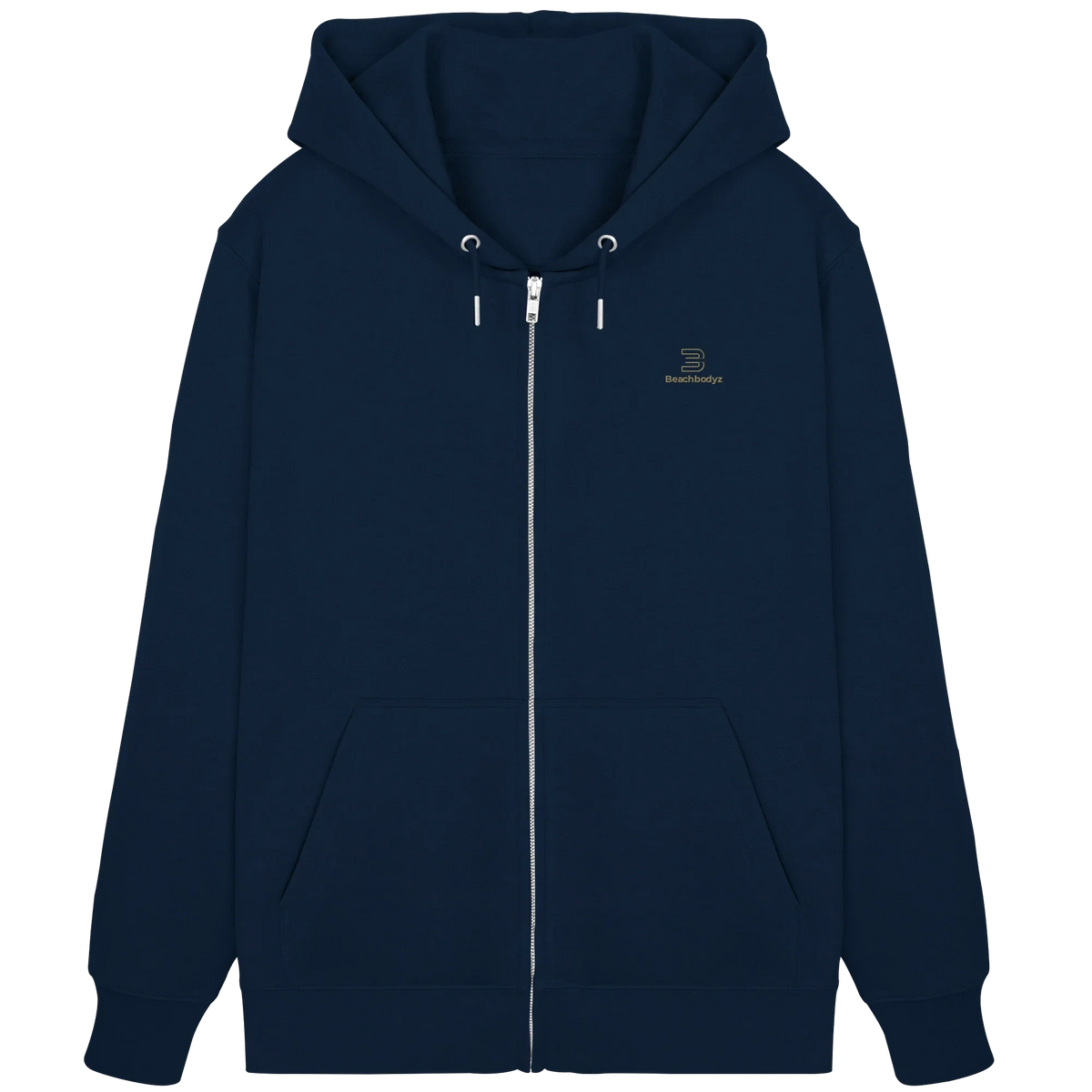 Silence Zip Hoodie 350 g/m² – Bio-Baumwolle, goldene Stickerei