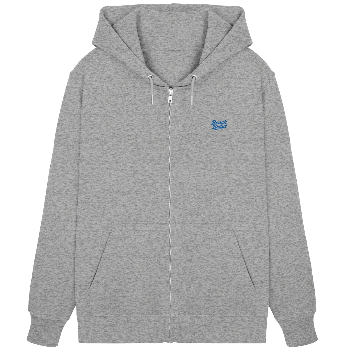 Motion Zip Hoodie 350 g/m² – Bio-Baumwolle, blaue Stickerei