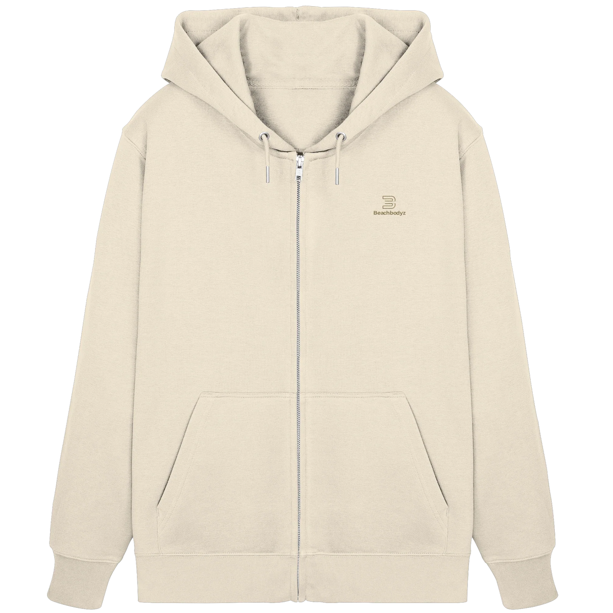 Silence Zip Hoodie 350 g/m² – Bio-Baumwolle, goldene Stickerei