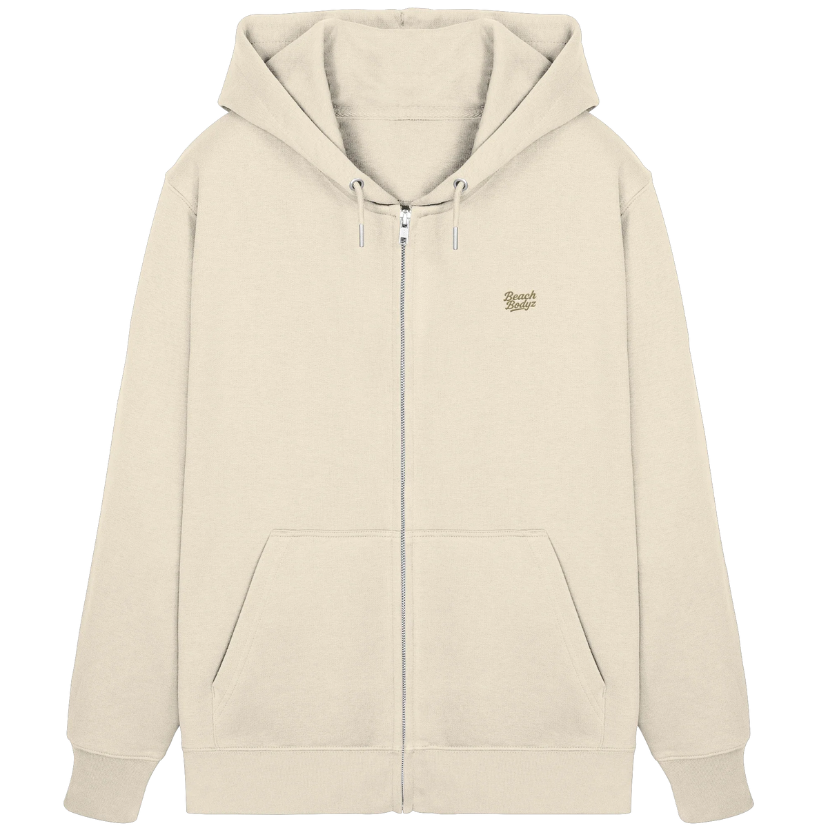 Authentic Zip Hoodie 350 g/m² – Bio-Baumwolle, goldene Stickerei