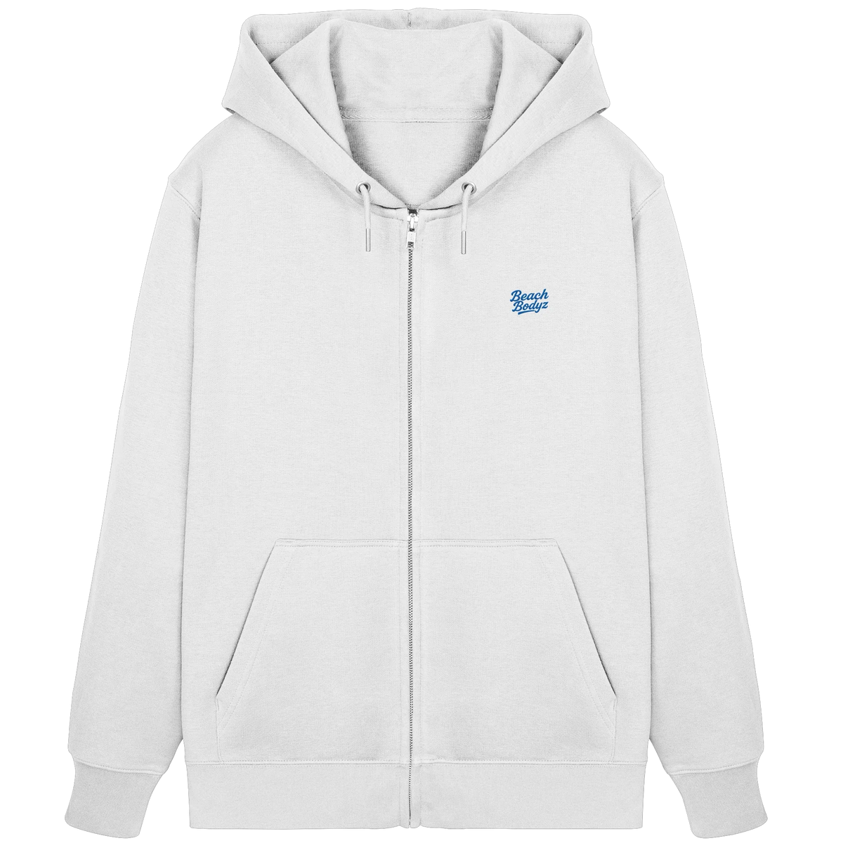Motion Zip Hoodie 350 g/m² – Bio-Baumwolle, blaue Stickerei